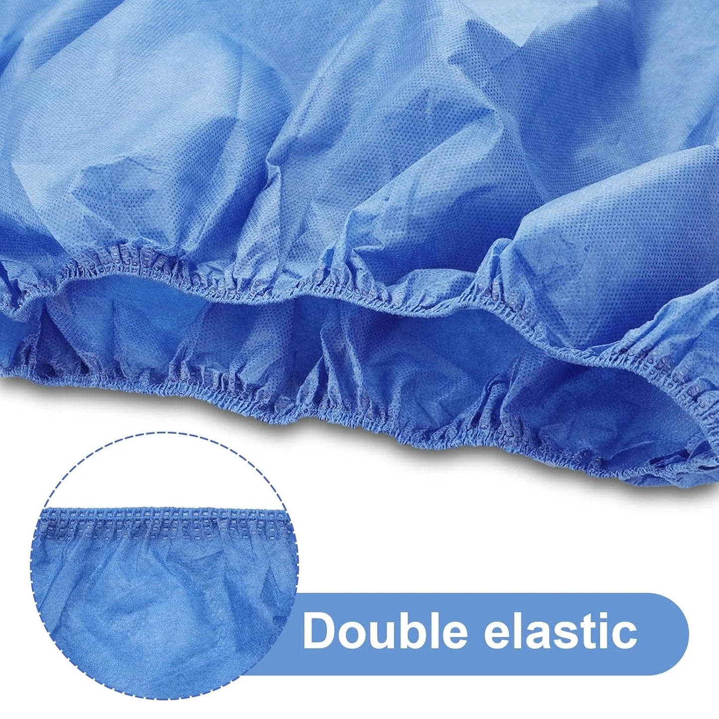 Blue Non-Woven 100 Pcs Disposable Exam Shorts Medical Patient Short Unisex Exam Wear Non Woven with Elastic Waistband Medium Bottoms for Examination Massage Spray Tan Spa(Blue), Brand New condition - View 4