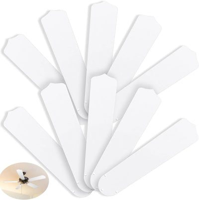 10Pcs Replacement Fan Blades for 42 52 Ceiling Fan Waterproof Weatherproof Fan Blades Replacement for Broken Substitution Replacing Indoor Outdoor Summer(White,42 Inch) White 42 Inch