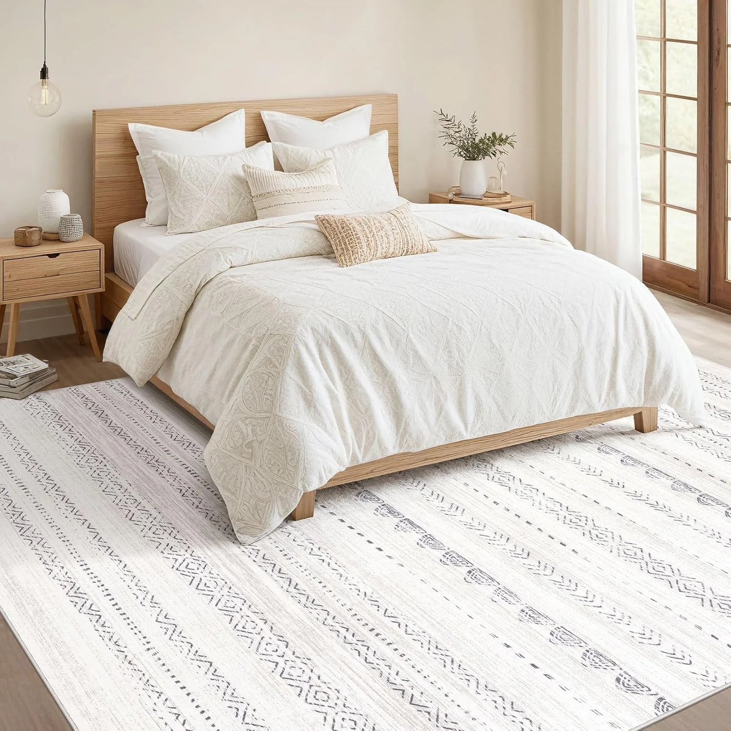 10x14 Area Rug in Gray Boho Grey Color - View 7