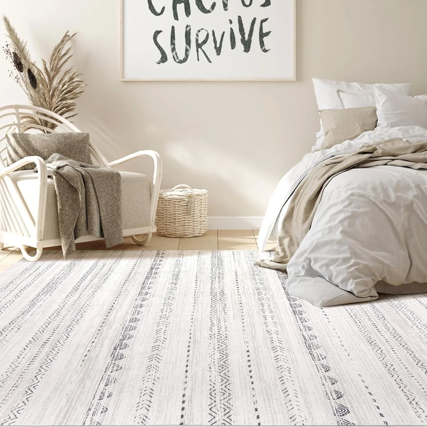 10x14 Area Rug in Gray Boho Grey Color - View 8