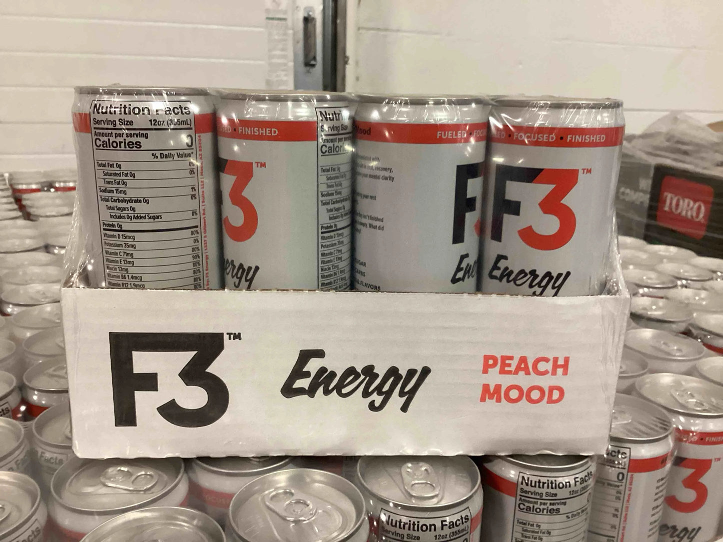 Peach N/A 12 pack 12 oz F3 Energy - Peach Mood Energy Drink, Natural Energy Drinks for Strength, Mental Focus, and Muscle Recovery, Mood & Recovery Aid Sports Drinks w/GABA, BCAA, Magnesium, & Chamomile, 355 ml (12 pack), Brand New condition - View 3