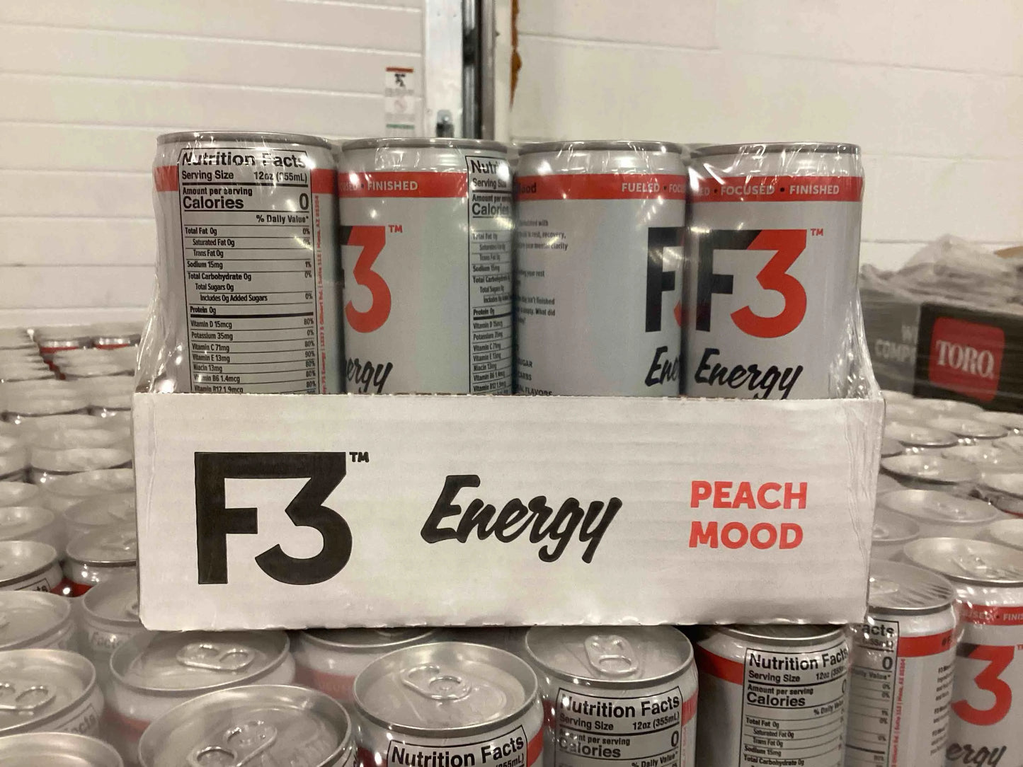 Peach N/A 12 pack 12 oz F3 Energy - Peach Mood Energy Drink, Natural Energy Drinks for Strength, Mental Focus, and Muscle Recovery, Mood & Recovery Aid Sports Drinks w/GABA, BCAA, Magnesium, & Chamomile, 355 ml (12 pack), Brand New condition - View 4