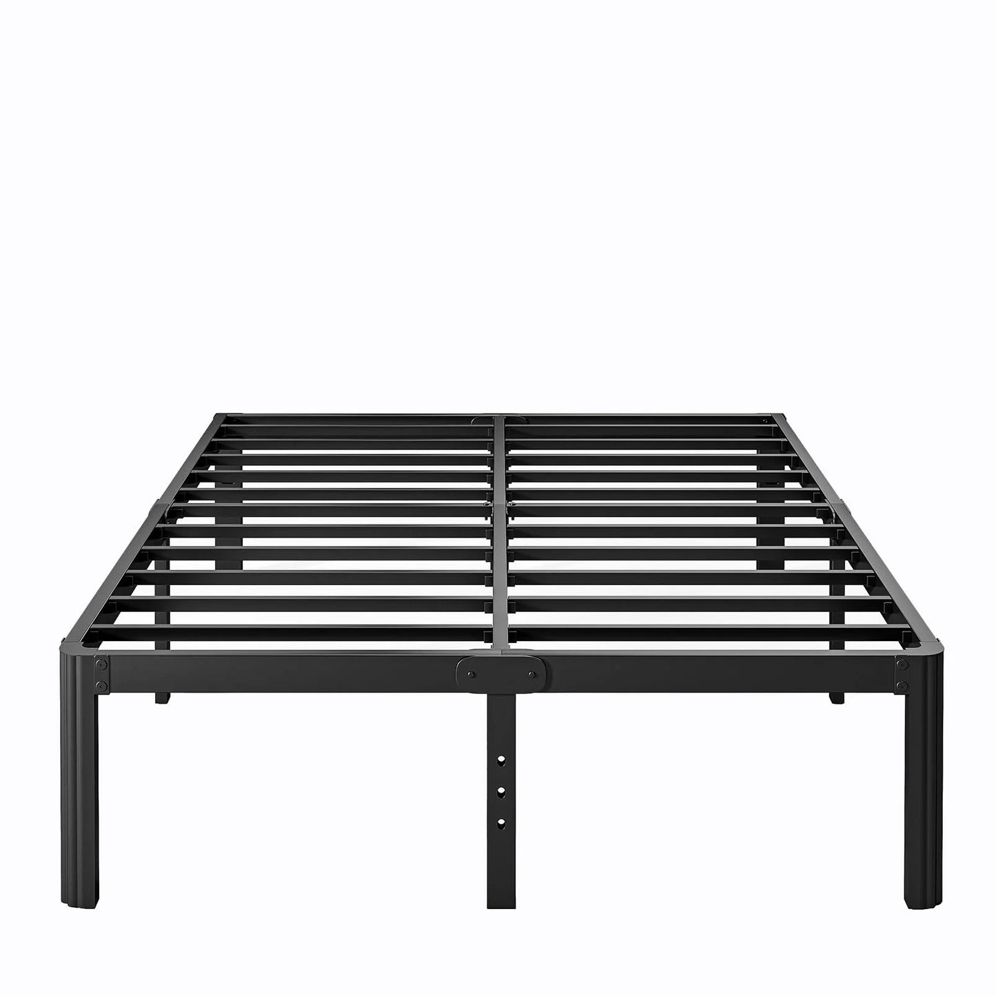 Black Metal 14 Inch High Platform Metal Queen Size Bed Frame, Queen Bed Frame no Box Spring Needed, Easy Assembly, Heavy Duty, Noise Free, Black, Good Condition condition - View 1