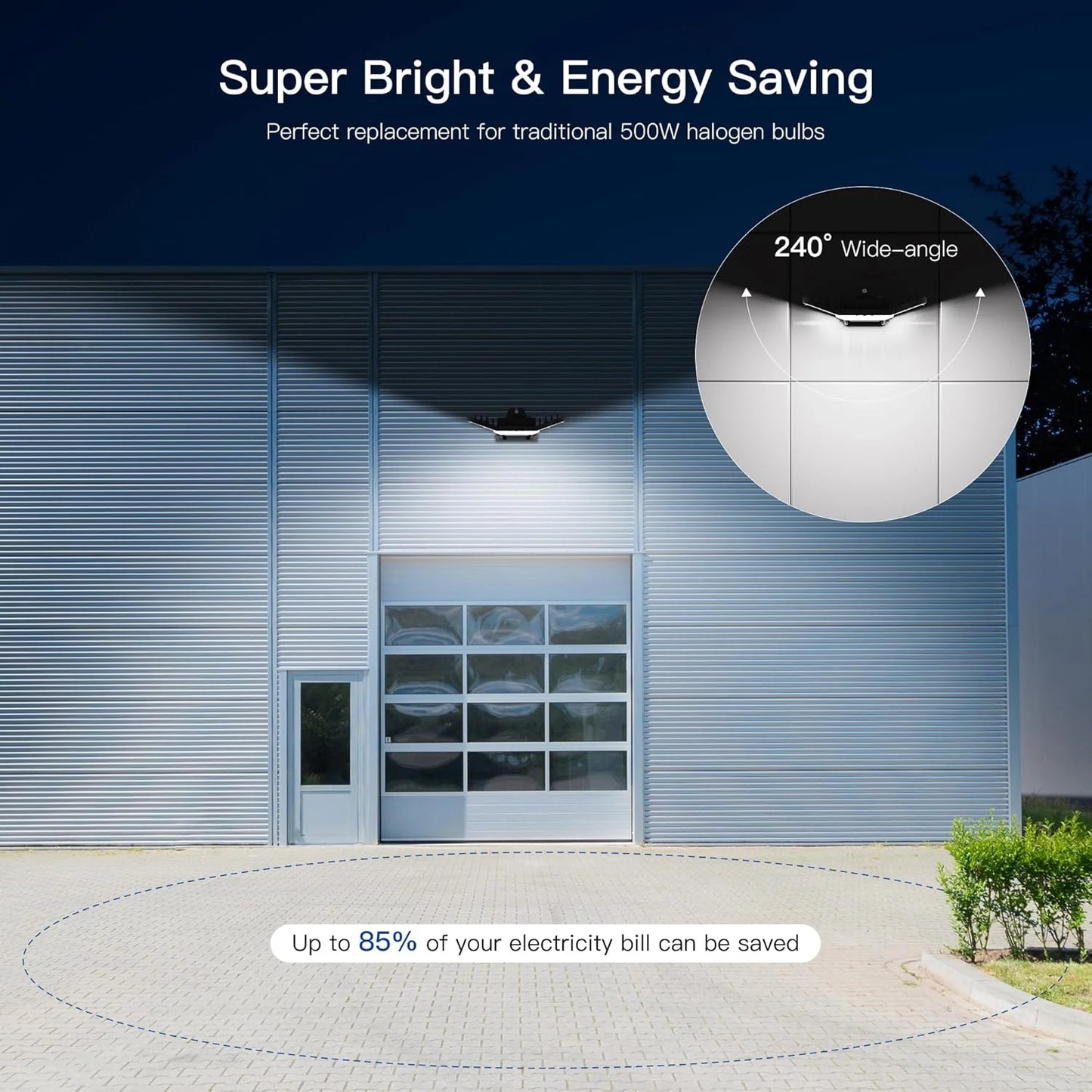 Black Aluminum 2-Pack LED Barn Light 150W, Outdoor Dusk to Dawn Area Lights With Photocell 15000LM 6500K Daylight IP65 Waterproof Street Lights for Farmhouse, Garage, Yard, Warehouse Security Lighting, Brand New condition - View 4