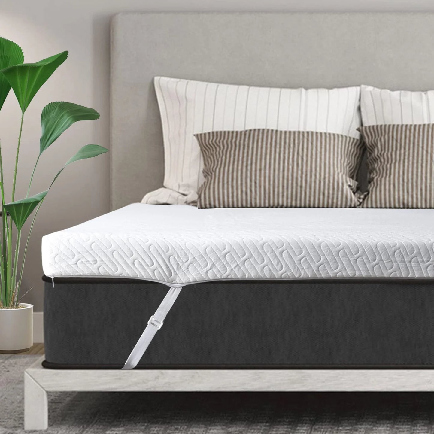 3 Inch Gel Memory Foam Mattress Topper - Queen Size - View 1