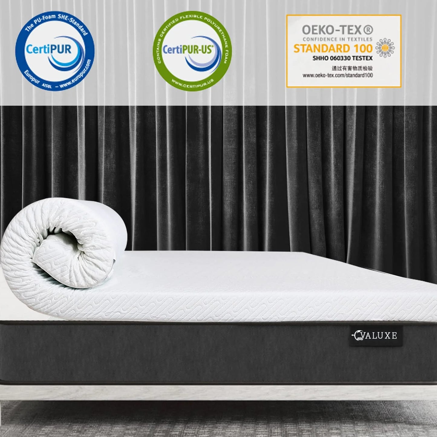 3 Inch Gel Memory Foam Mattress Topper - Queen Size - View 4