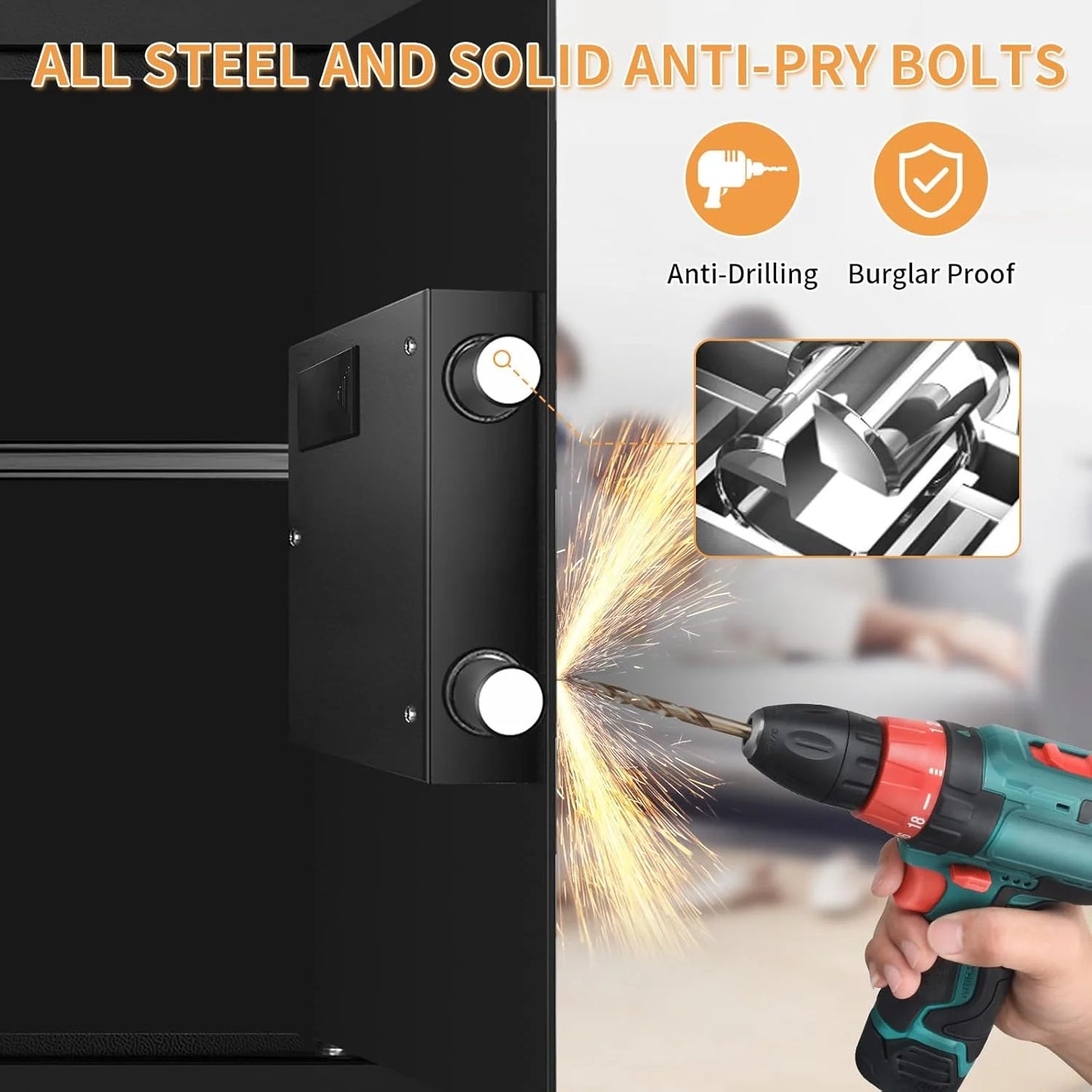 3.0 Cubic Large Fireproof Safe for Home Use - View 4