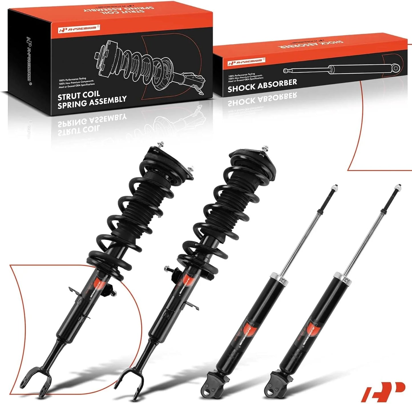 product A-Premium Set (4) Front and Rear Shock Complete Strut & Coil Spring Assembly Compatible with Infiniti G35 2003-2006 Coupe RWD, Good Condition condition - View 10
