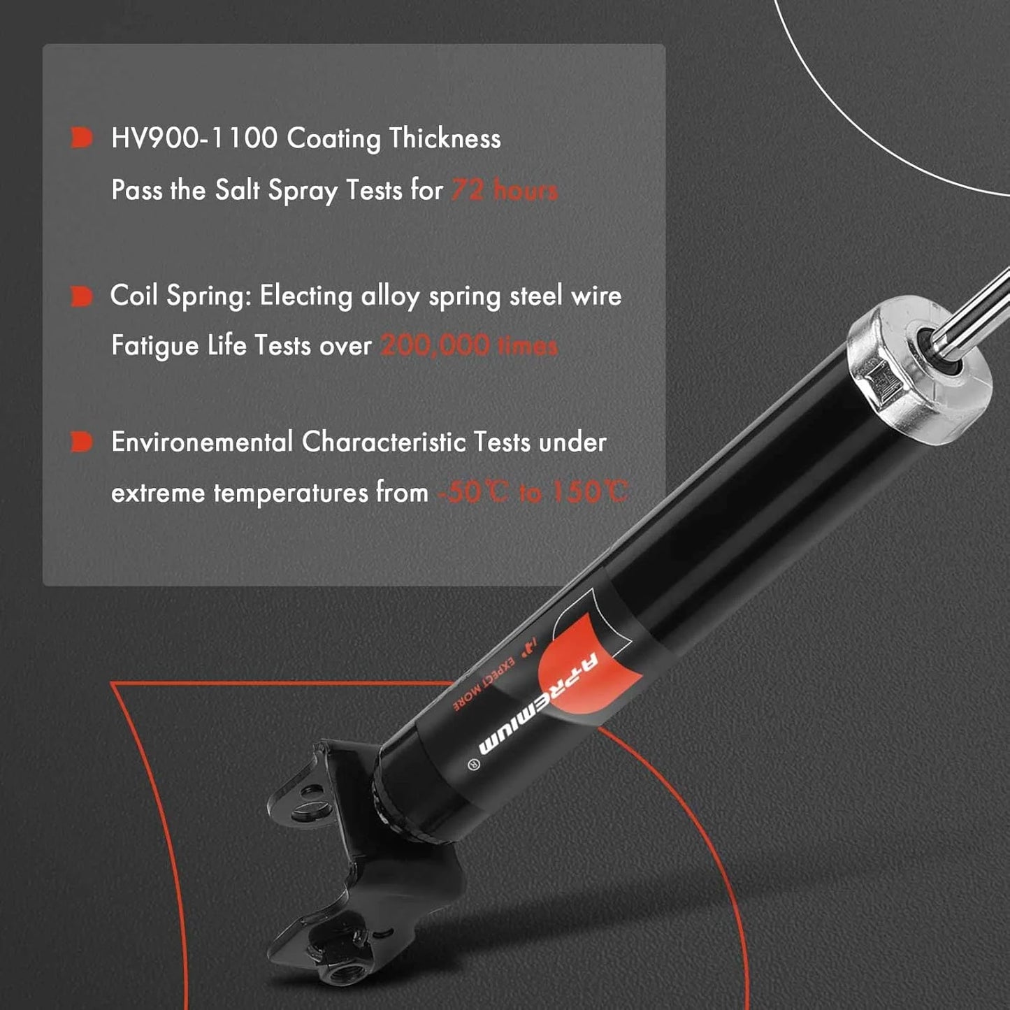 product A-Premium Set (4) Front and Rear Shock Complete Strut & Coil Spring Assembly Compatible with Infiniti G35 2003-2006 Coupe RWD, Good Condition condition - View 6