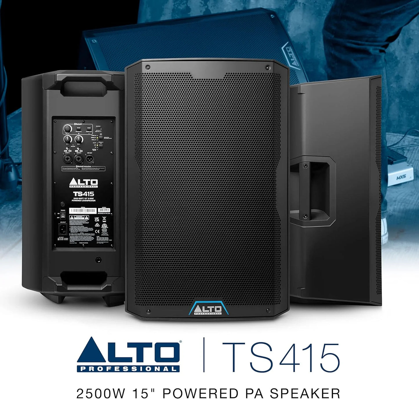 Black Mixed Alto Professional TS415 - 2500W 15" Powered PA Speaker with 3 Channel Mixer, Bluetooth Streaming, Wireless Loudspeaker linking, DSP and Alto App, Good Condition condition - View 11