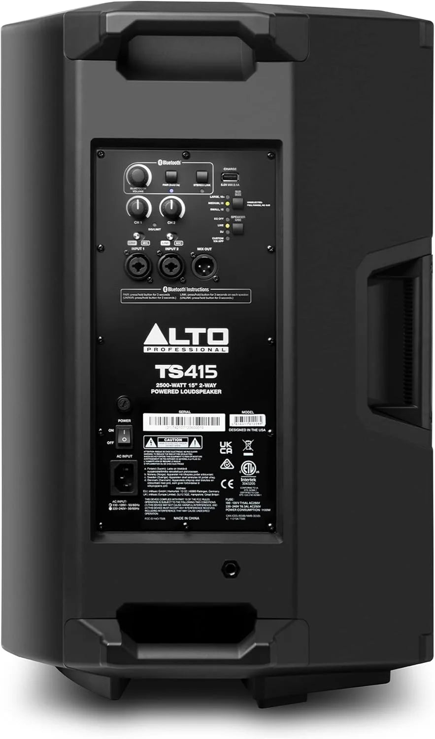 Black Mixed Alto Professional TS415 - 2500W 15" Powered PA Speaker with 3 Channel Mixer, Bluetooth Streaming, Wireless Loudspeaker linking, DSP and Alto App, Good Condition condition - View 20