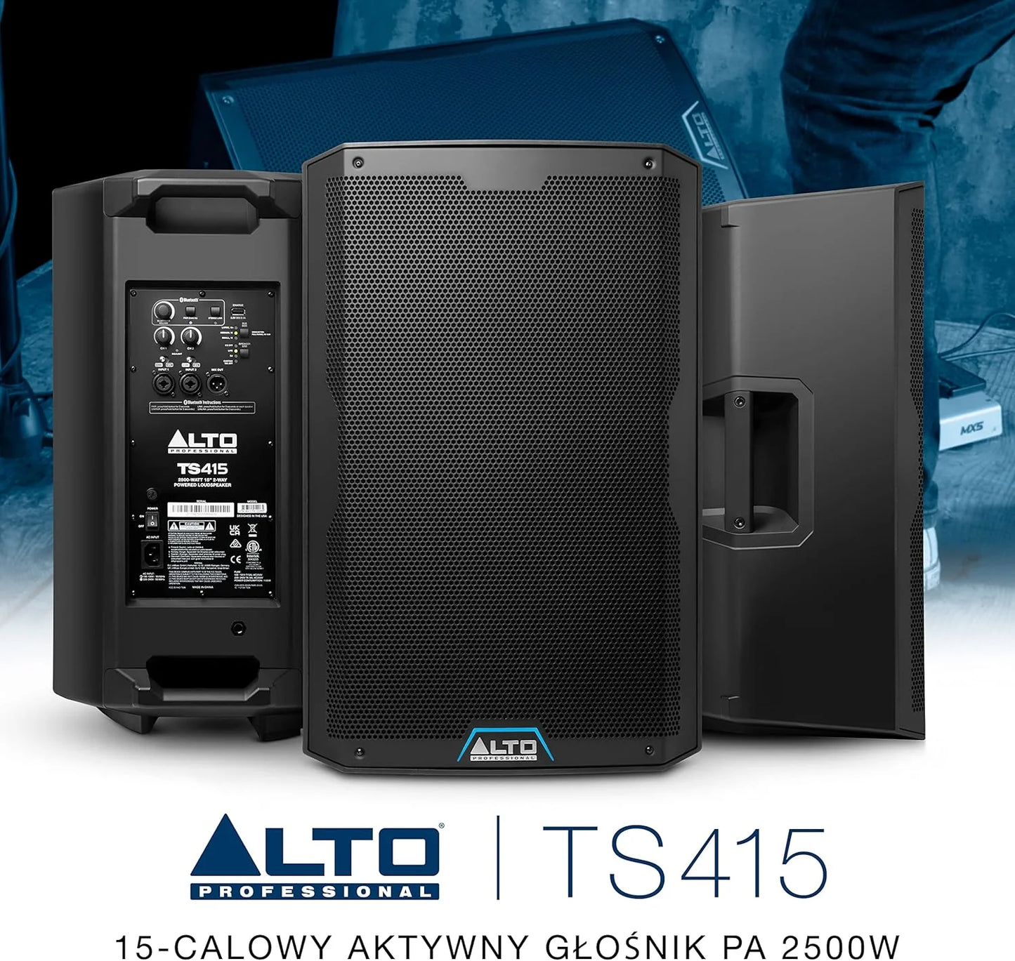 Black Mixed Alto Professional TS415 - 2500W 15" Powered PA Speaker with 3 Channel Mixer, Bluetooth Streaming, Wireless Loudspeaker linking, DSP and Alto App, Good Condition condition - View 26