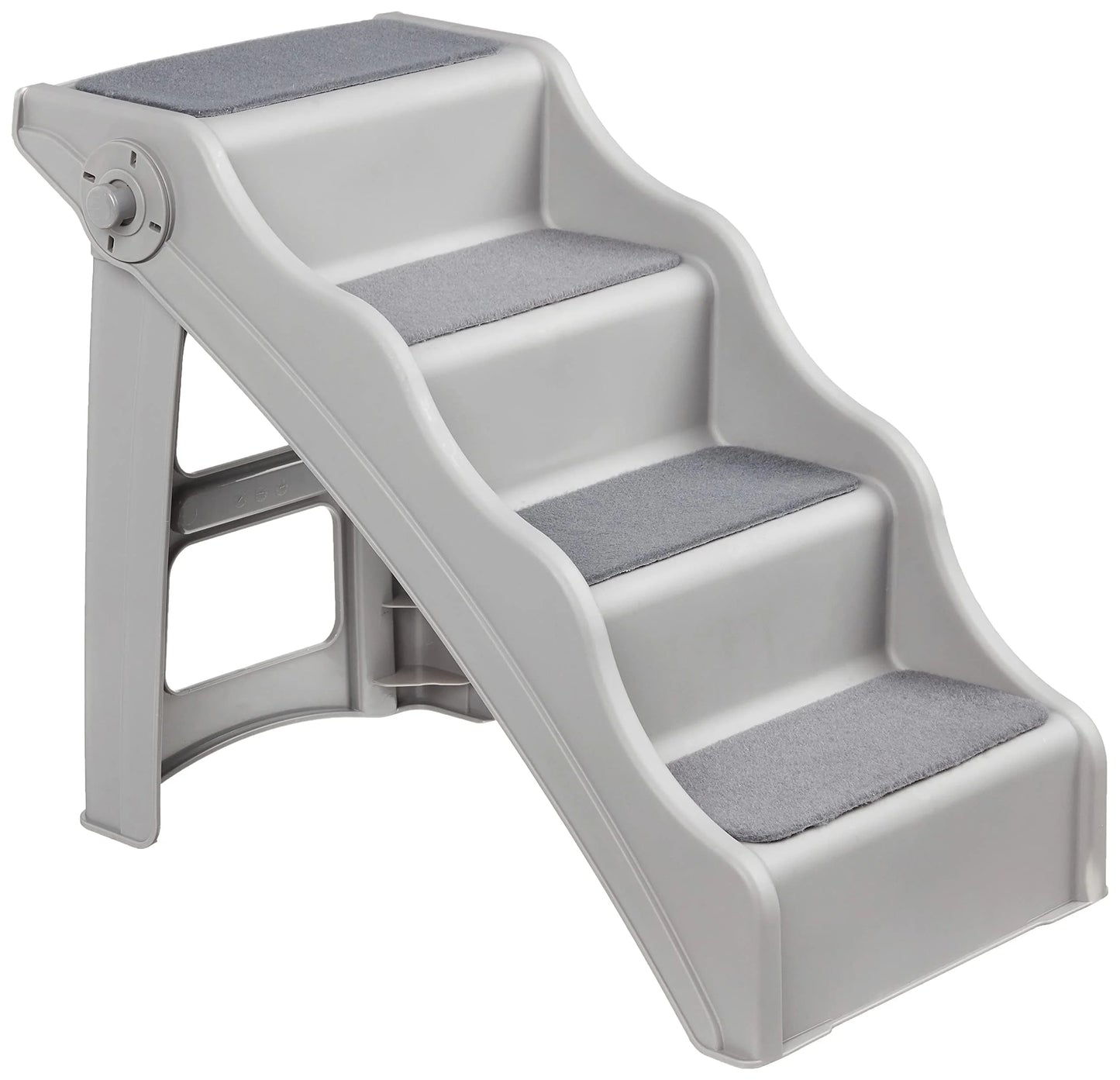 Grey Amazon Basics Foldable Non-Slip Steps for Dogs and Cats, Grey, 23.90" x 16.10" x 19.76", Good Condition condition - View 1