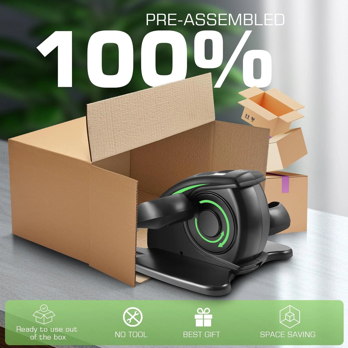 product ANCHEER Under Desk Elliptical Machine, Electric Seated Pedal Exerciser, Mini Elliptical Machines for Seniors, LCD Display Monitor, Remote Control, Leg Exerciser for Home, Brand New condition - View 4