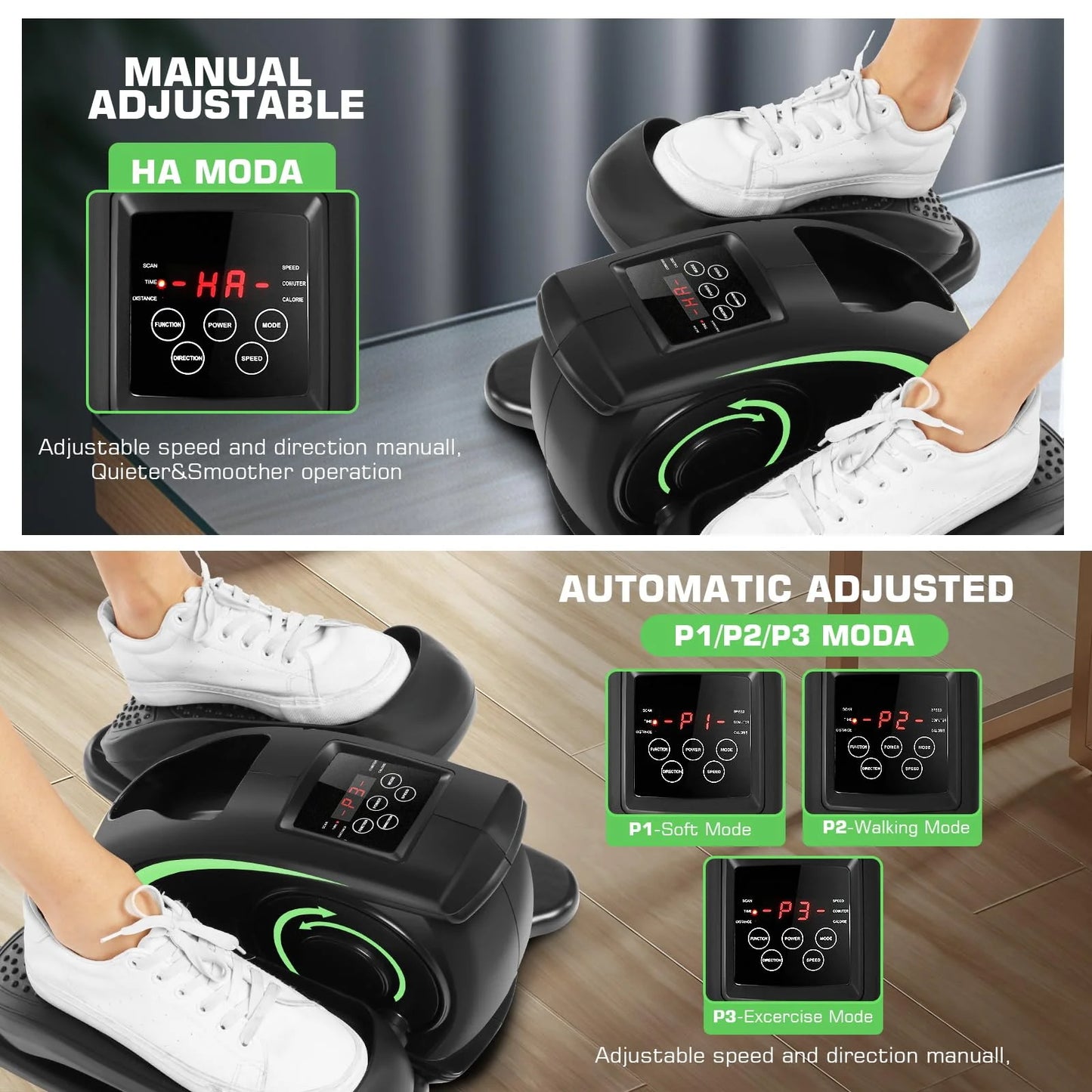 product ANCHEER Under Desk Elliptical Machine, Electric Seated Pedal Exerciser, Mini Elliptical Machines for Seniors, LCD Display Monitor, Remote Control, Leg Exerciser for Home, Brand New condition - View 5