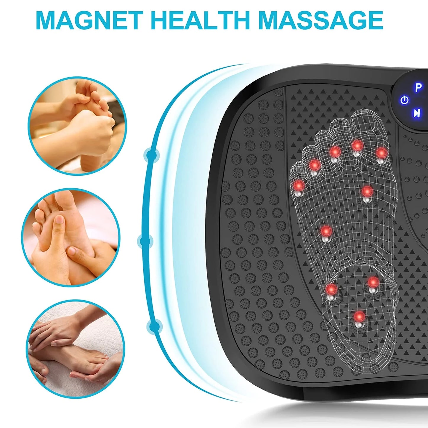 product AXV Vibration Plate Fitness Platform Exercise Machine Vibrating Lymphatic Drainage Shaking Full Body Shaker Workout Vibrate Stand Shake Board Sport Gym for Weight Loss Fat Burner for Women Men, Good Condition condition - View 2