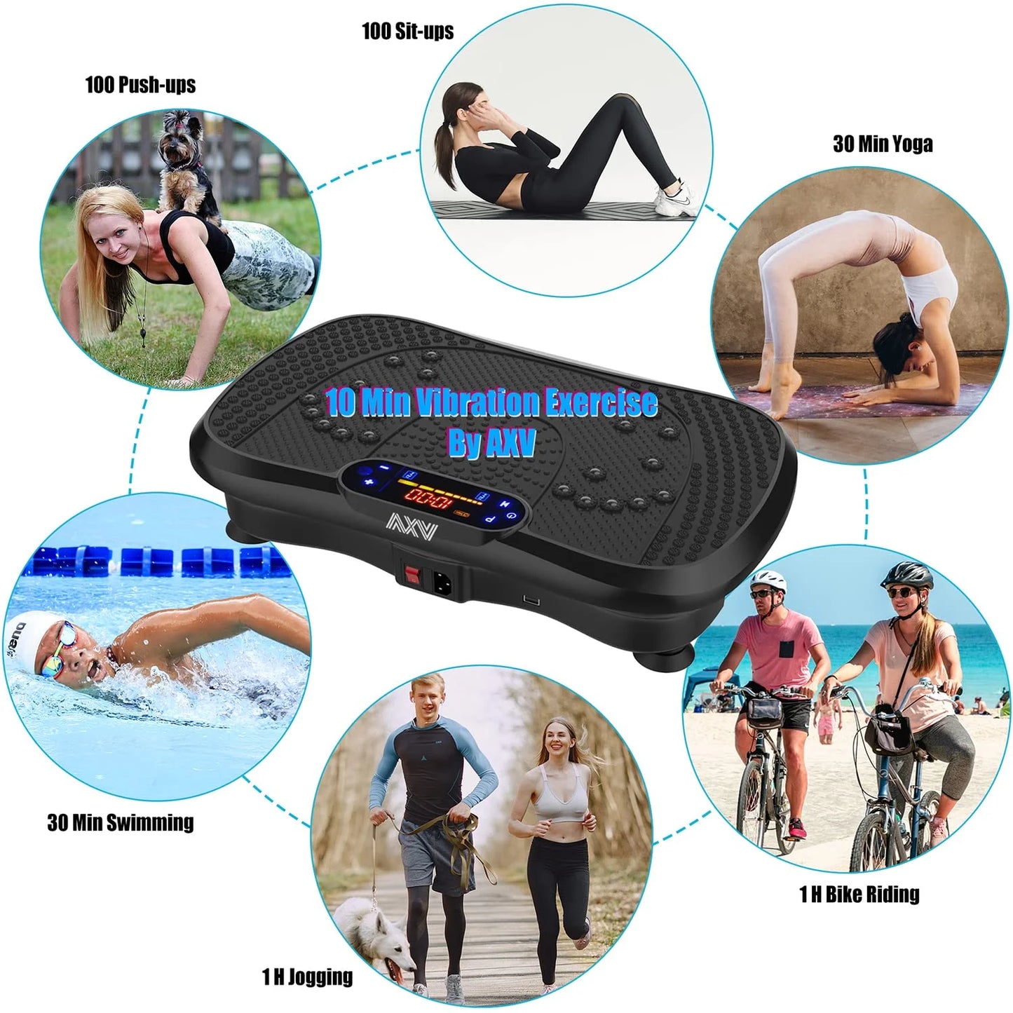 AXV Vibration Plate Fitness Platform Exercise Machine - View 3