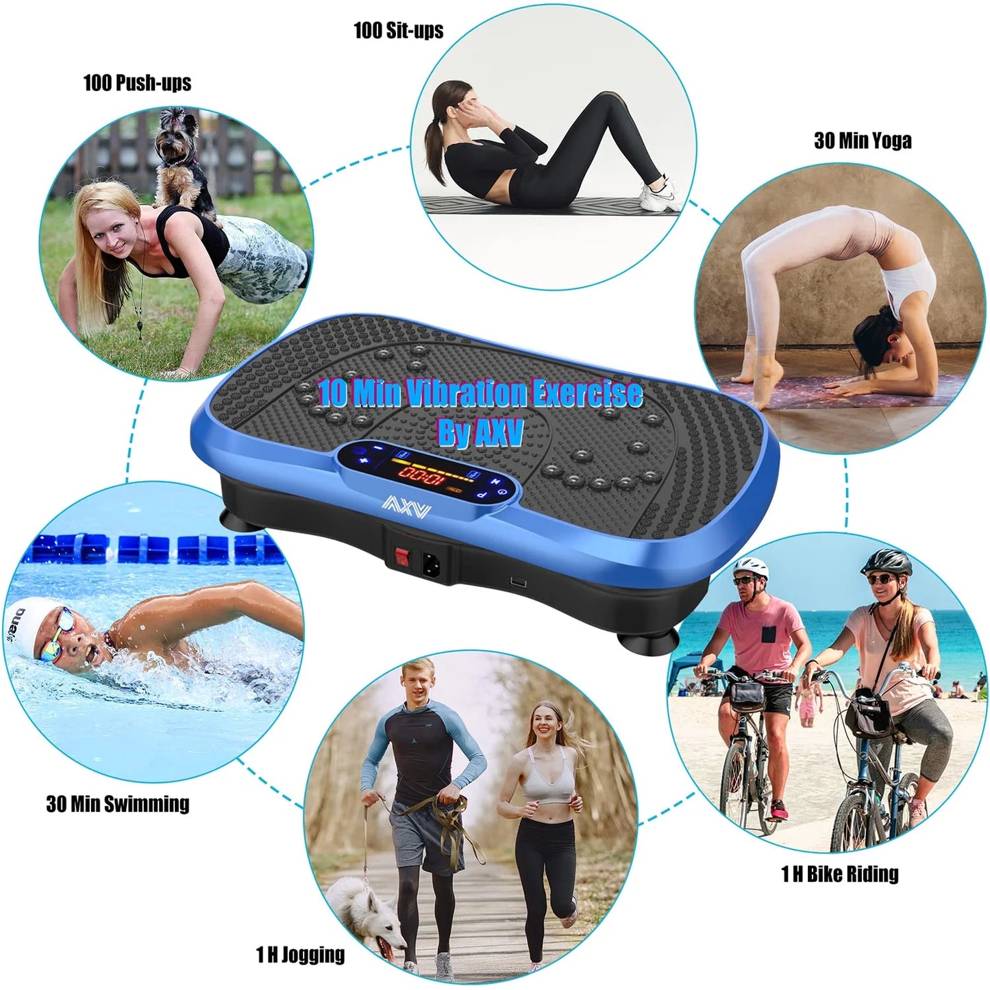 AXV Vibration Plate Fitness Platform Exercise Machine - View 5