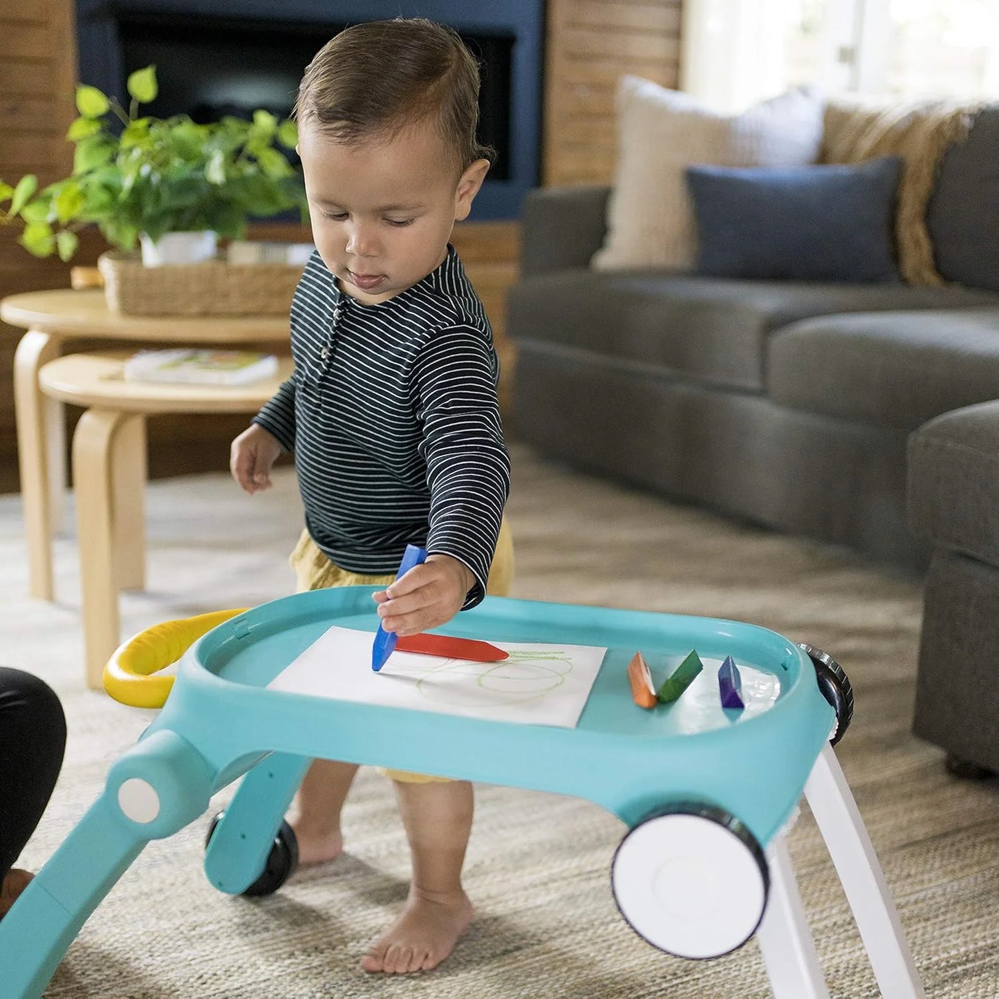 Multi-color Durable plastic Baby Einstein Musical Mix ‘N Roll 4-in-1 Push Walker, Activity Center, Toddler Table & Floor Toy, 100+ Songs & Phrases, DJ Station with Piano, As Is condition - View 17