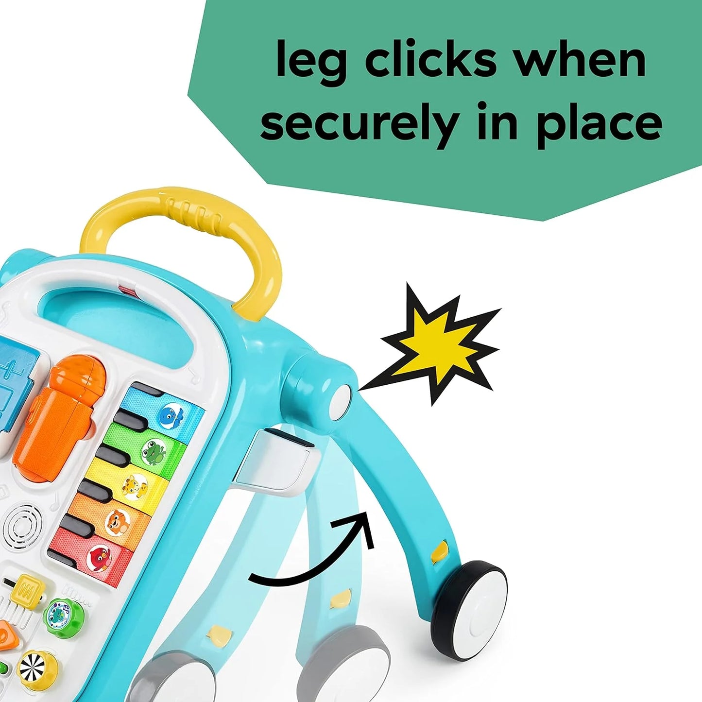 Baby Einstein Musical Mix ‘N Roll 4-in-1 Push Walker, Activity Center, Toddler Table & Floor Toy - View 7