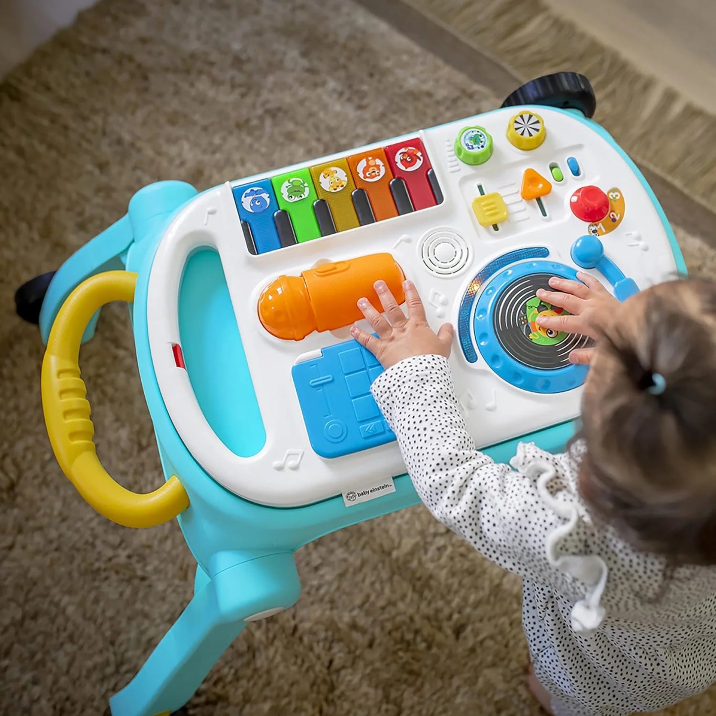 Multi-color Durable plastic Baby Einstein Musical Mix ‘N Roll 4-in-1 Push Walker, Activity Center, Toddler Table & Floor Toy, 100+ Songs & Phrases, DJ Station with Piano, As Is condition - View 8