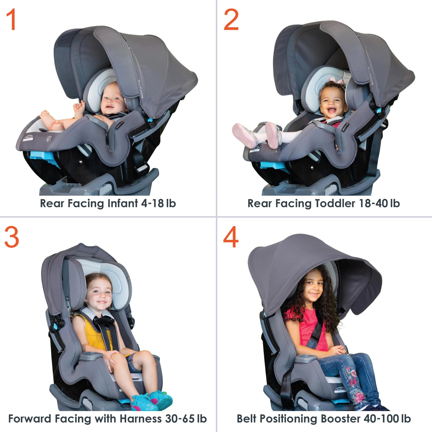Baby Trend Cover Me™ 4-in-1 Convertible Car Seat, Vespa - View 2