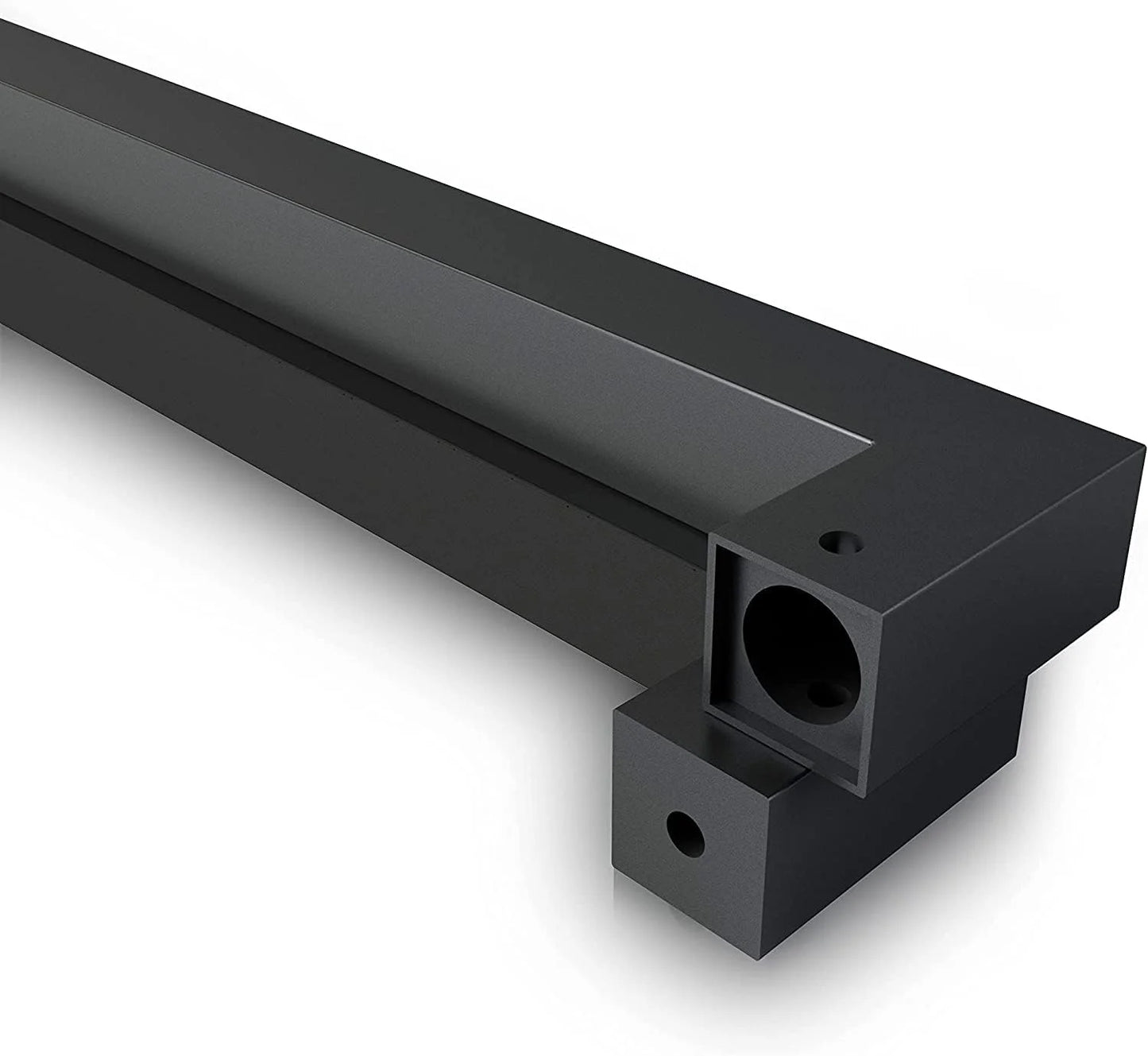 Matte Black Stainless Steel BARNSMITH 24" Barn Door Push Pull Handle, Square Commercial Door Handle, Stainless Steel Rectangular Shape Entrance Entry Office Store Front Garage Handle Pull Set, Matte Black Finish, Good Condition condition - View 8