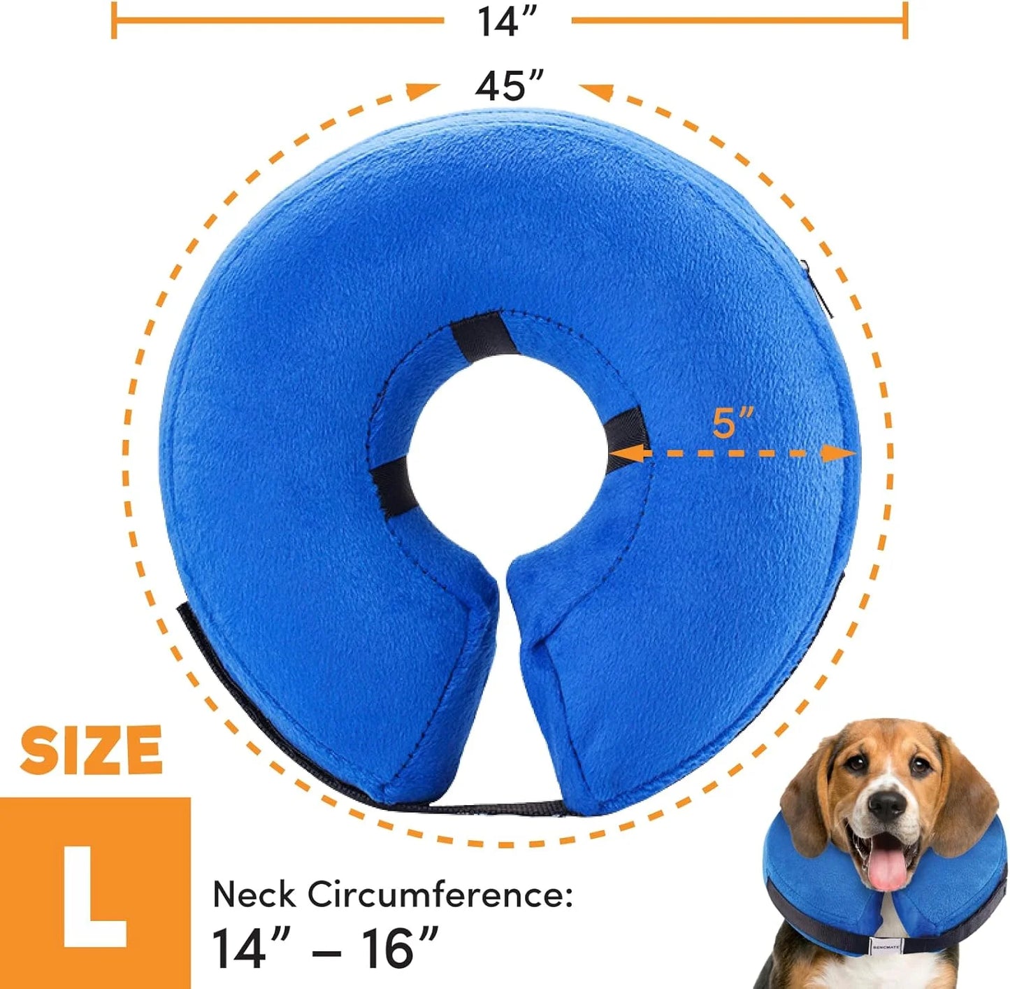 BENCMATE Protective Inflatable Collar for Dogs and Cats - View 5