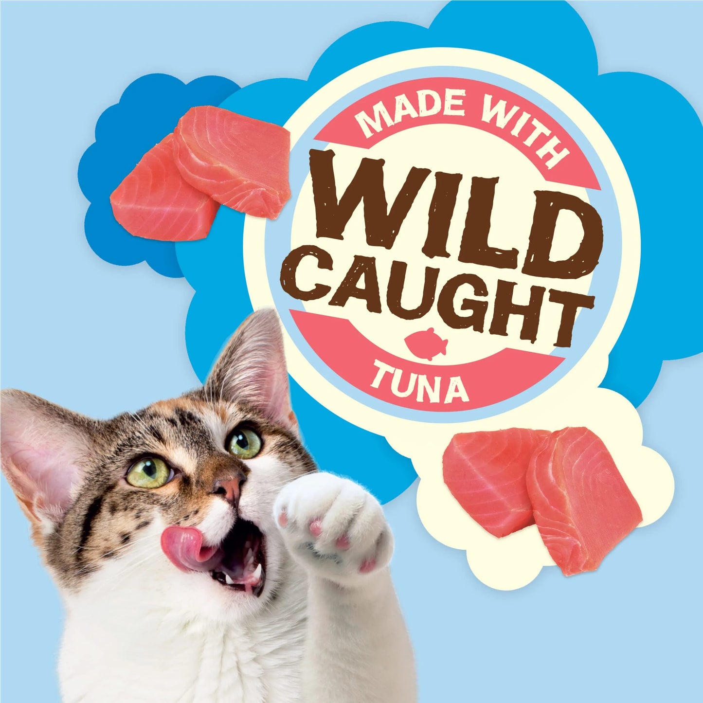 product Purina Friskies Natural Cat Treats, Party Mix Natural Yums With Wild Caught Tuna and added vitamins, minerals and nutrients - 20 oz. Canister, Brand New condition - View 5