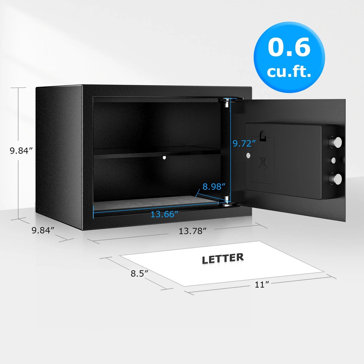 Bonsaii Safe with Electronic Keypad and Removable Shelf - View 8