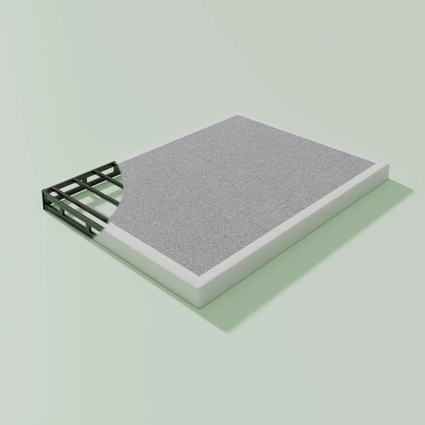 N/A Metal Frame with Fabric Cover Box Spring Queen 3 INCH,Queen Size Box Spring ONLY,Metal Frame with Fabric Cover,Easy Assembly,Noise Free 3 Inch Queen, As Is condition - View 4
