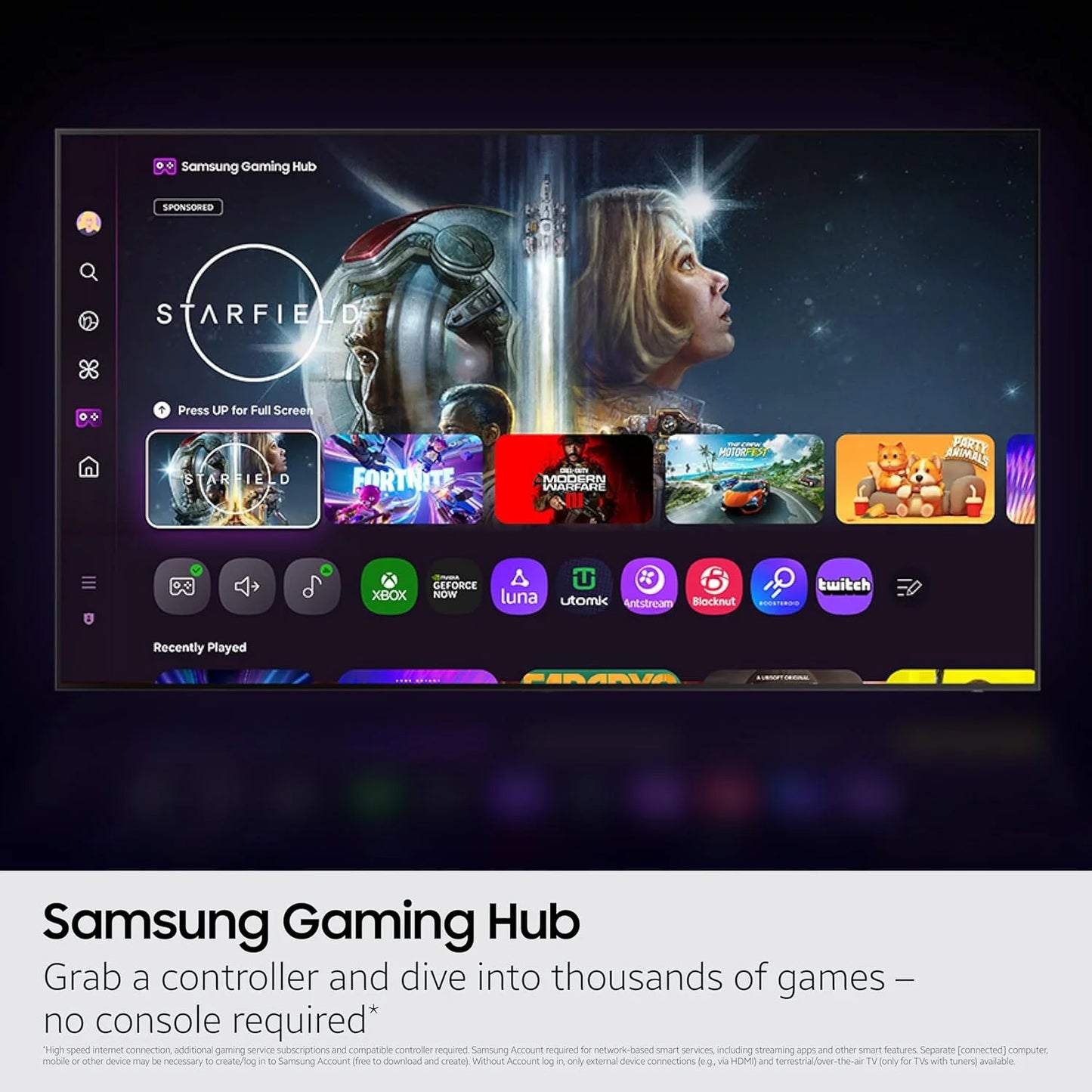 SAMSUNG 55-Inch Class Crystal UHD U8000F 4K Smart TV (2025 Model) - View 5