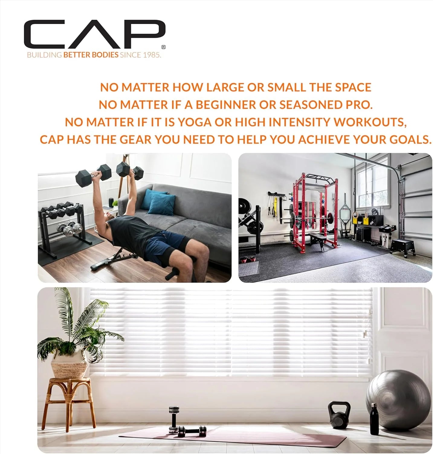 CAP Barbell Coated Hex Dumbbell Weight - View 10