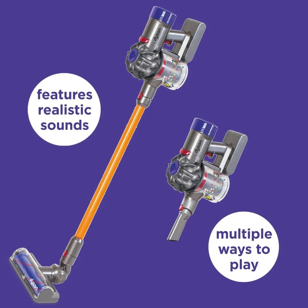 Purple, Orange Plastic Casdon Dyson Cordless Vacuum Interactive & Officially Licensed Toy Dyson Vacuum For Children Aged 3+ Realistic Role-Play Fun, Purple and Orange, As Is condition - View 5