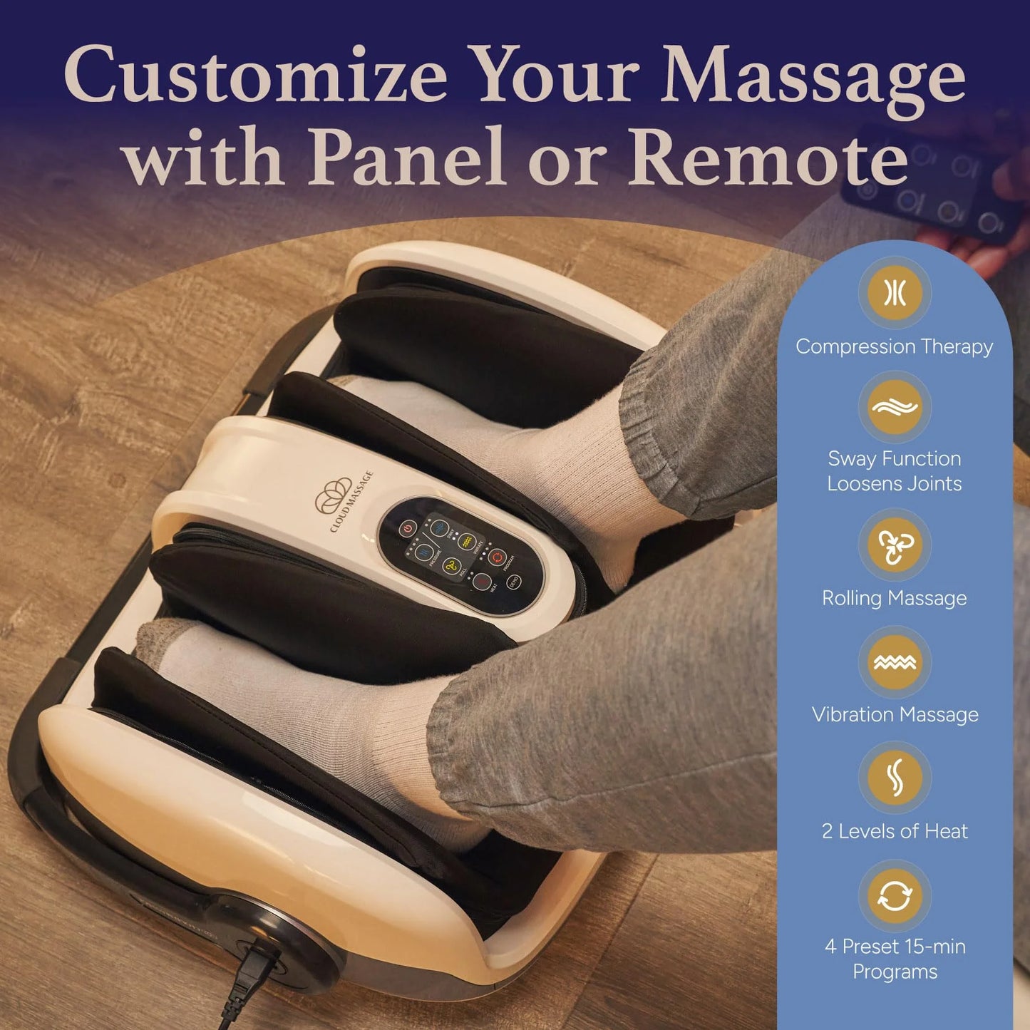Various Plastic, Fabric Cloud Massage Shiatsu Foot Massager with Heat, Deep Kneading Therapy for Pain Relief, Circulation, Post-Activity Relaxation – Valentine Gift for Plantar Fasciitis, Neuropathy, and Arthritis Relief, Good Condition condition - View 5