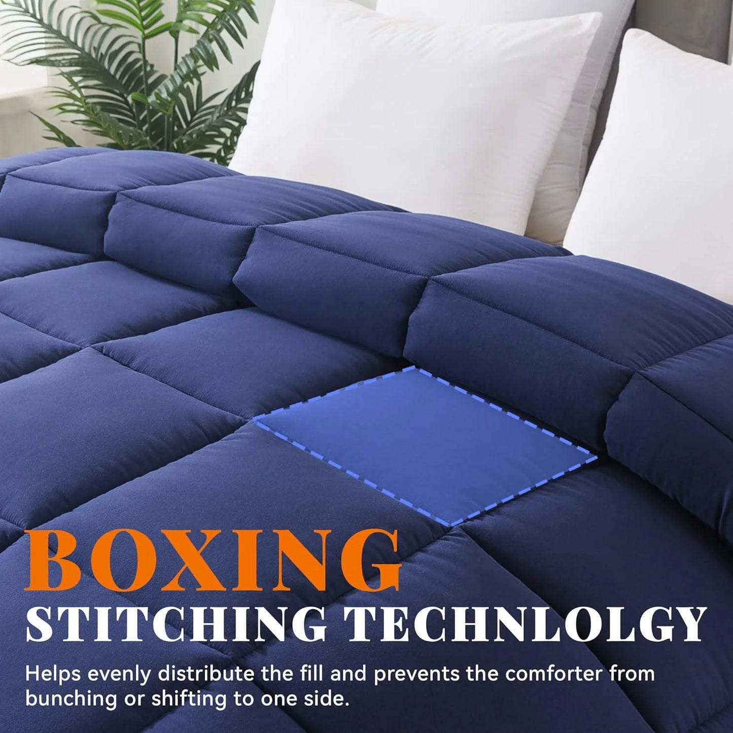 Cosybay Down Alternative Comforter Blue/Grey Cal-King - View 4
