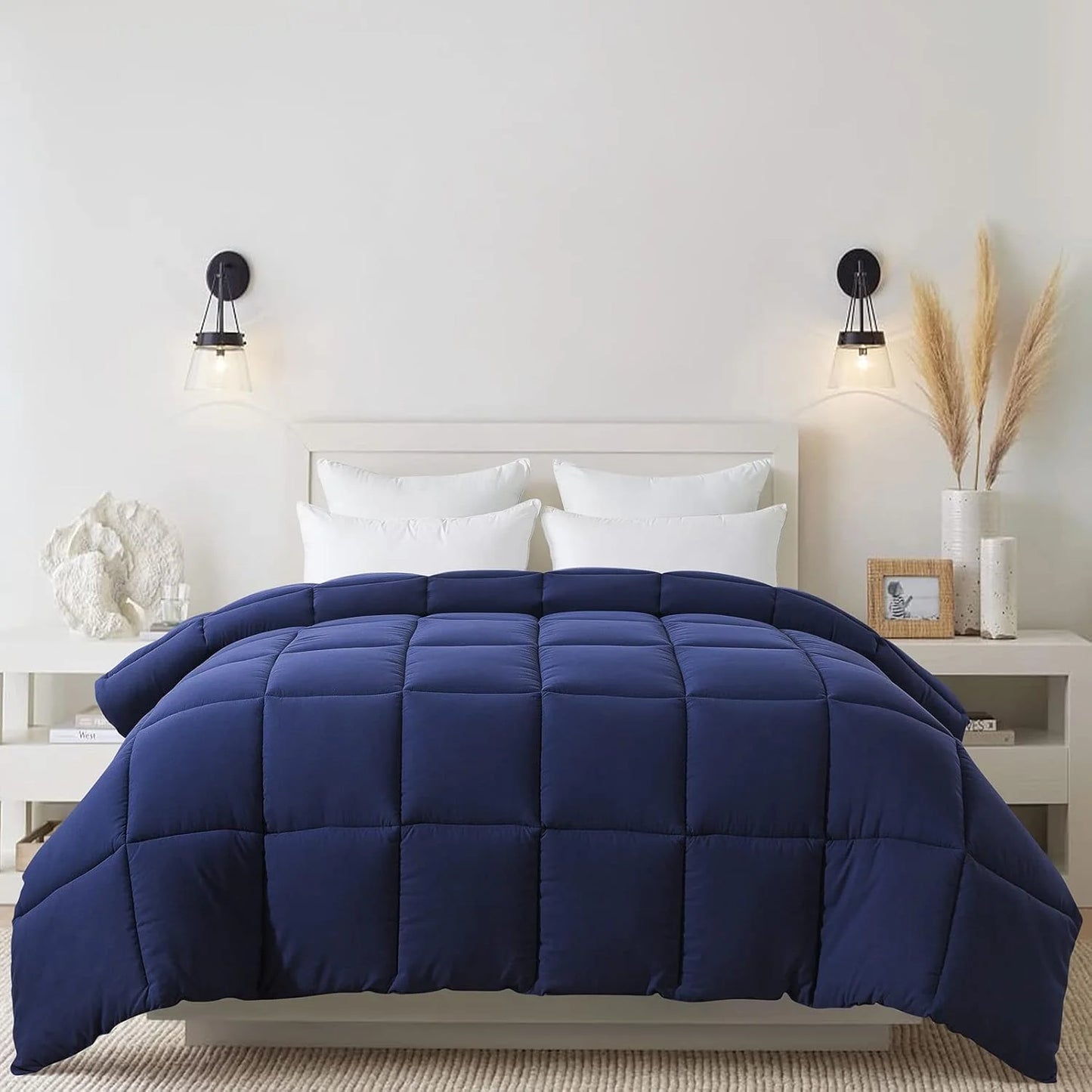 Blue/Grey Down Alternative Cosybay Down Alternative Comforter (Blue/Grey, Cal-King), Good Condition condition - View 9