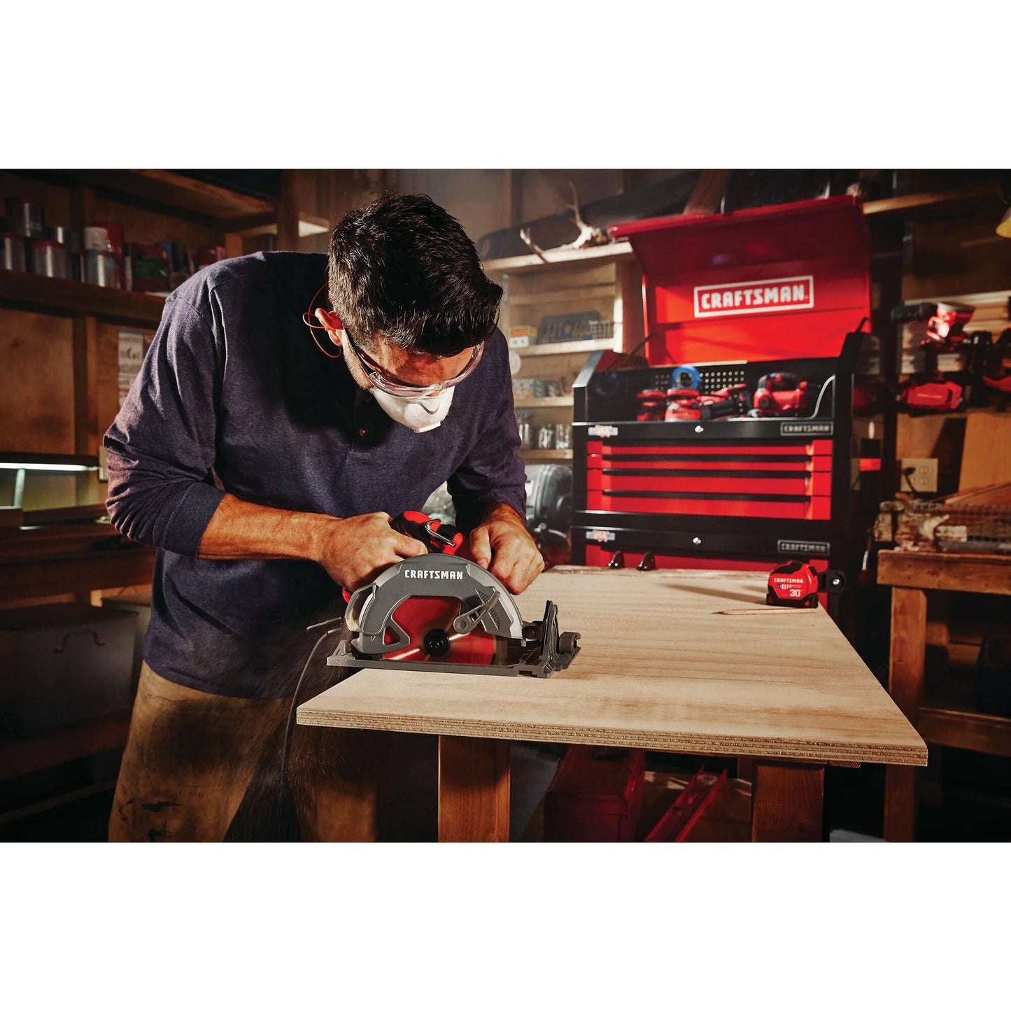 product Metal, Plastic CRAFTSMAN Circular Saw, 7-1/4 inch, 15 Amp, Corded (CMES510), Good Condition condition - View 12