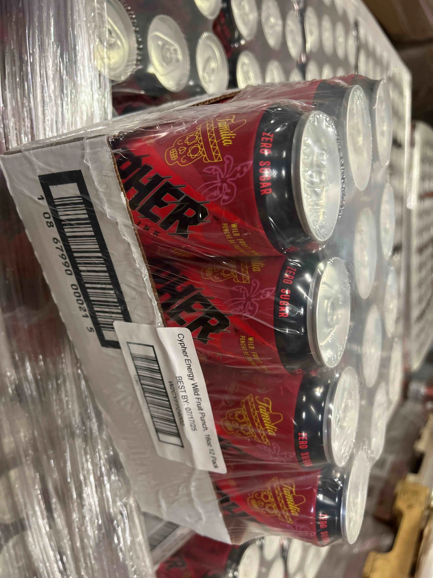 Multicolor N/A Cypher Wild Fruit Punch Zero Sugar Energy Drink - 3g Whey Protein, 0g Sugar, 260 mg Caffeine, Non-Carbonated, High-Performance, Sugar-Free Drink for Sustained Energy and Focus - 12-Pack, 16 oz Cans (BB 7/23/2025), Brand New condition - View 2