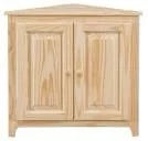Haelynn 33'' H Solid Wood 2-Door Corner Cabinet in Unfinished - View 1