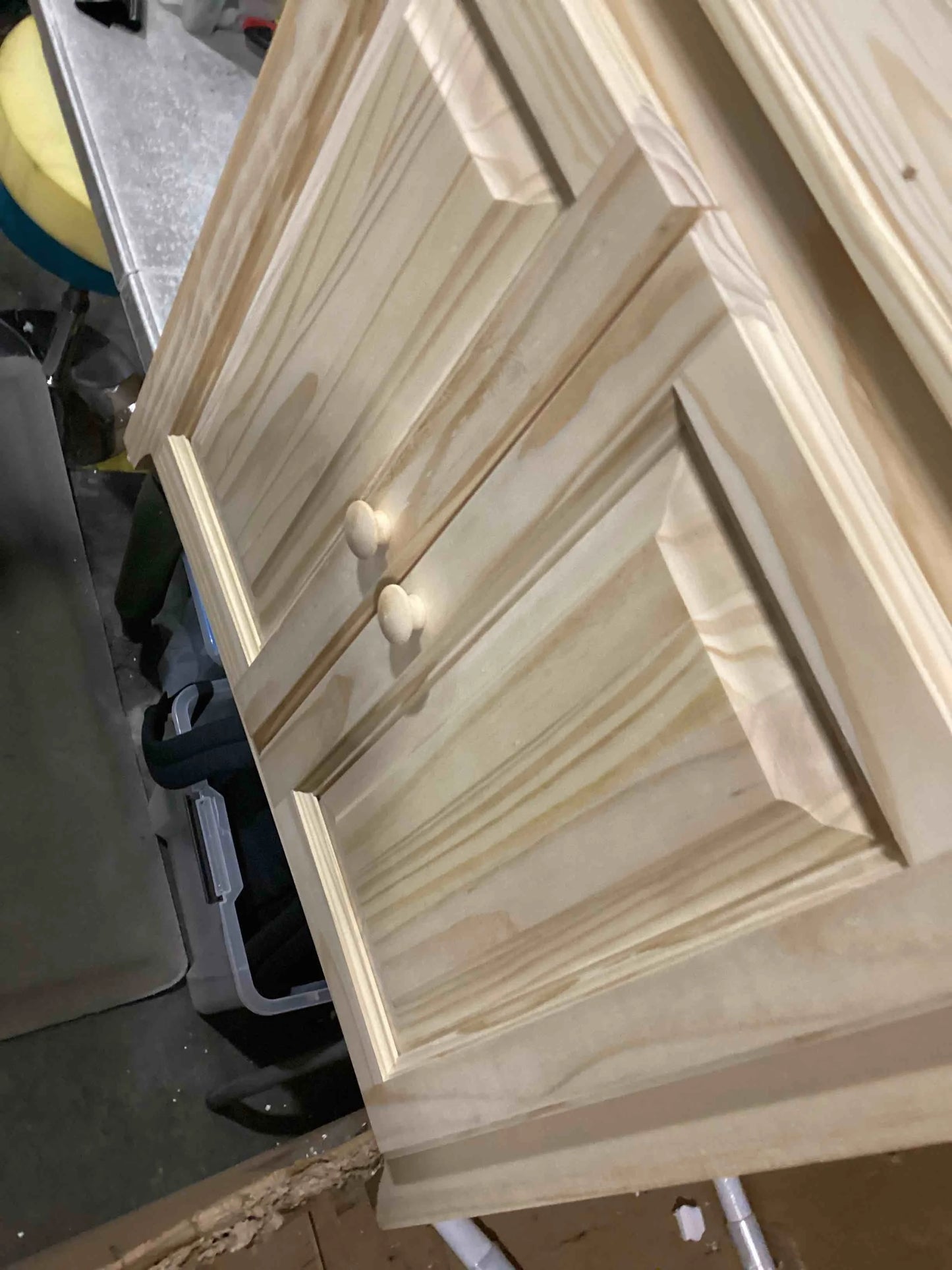 Haelynn 33'' H Solid Wood 2-Door Corner Cabinet in Unfinished - View 2