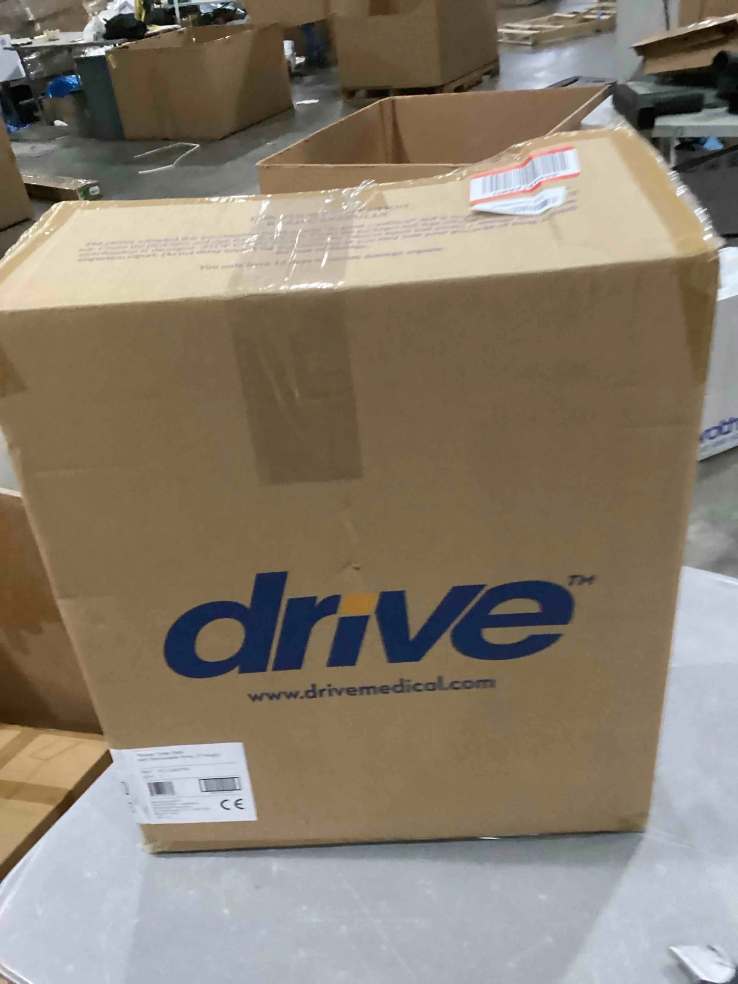 White Plastic Drive Medical RTL12027RA 2-in-1 Raised Toilet Seat with Removable Padded Arms, Standard Seat, Good Condition condition - View 2