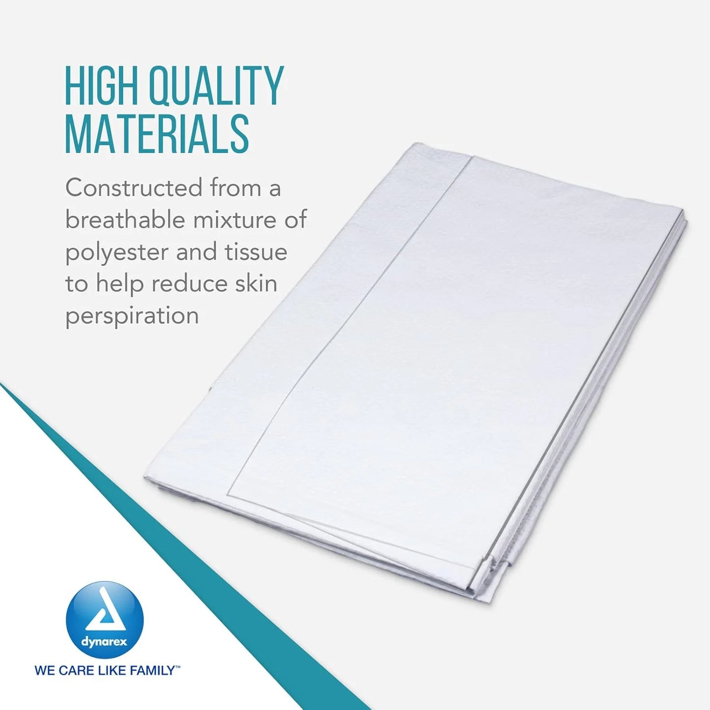 White 2-Ply Tissue Dynarex Drape Sheets, 2-Ply Tissue, Disposable Paper Sheets Used by Medical Professionals for Patient Privacy and Protection, 40" x 60," 2-Ply, White, 1 Case of 100 Dynarex Drape Sheets, Brand New condition - View 8