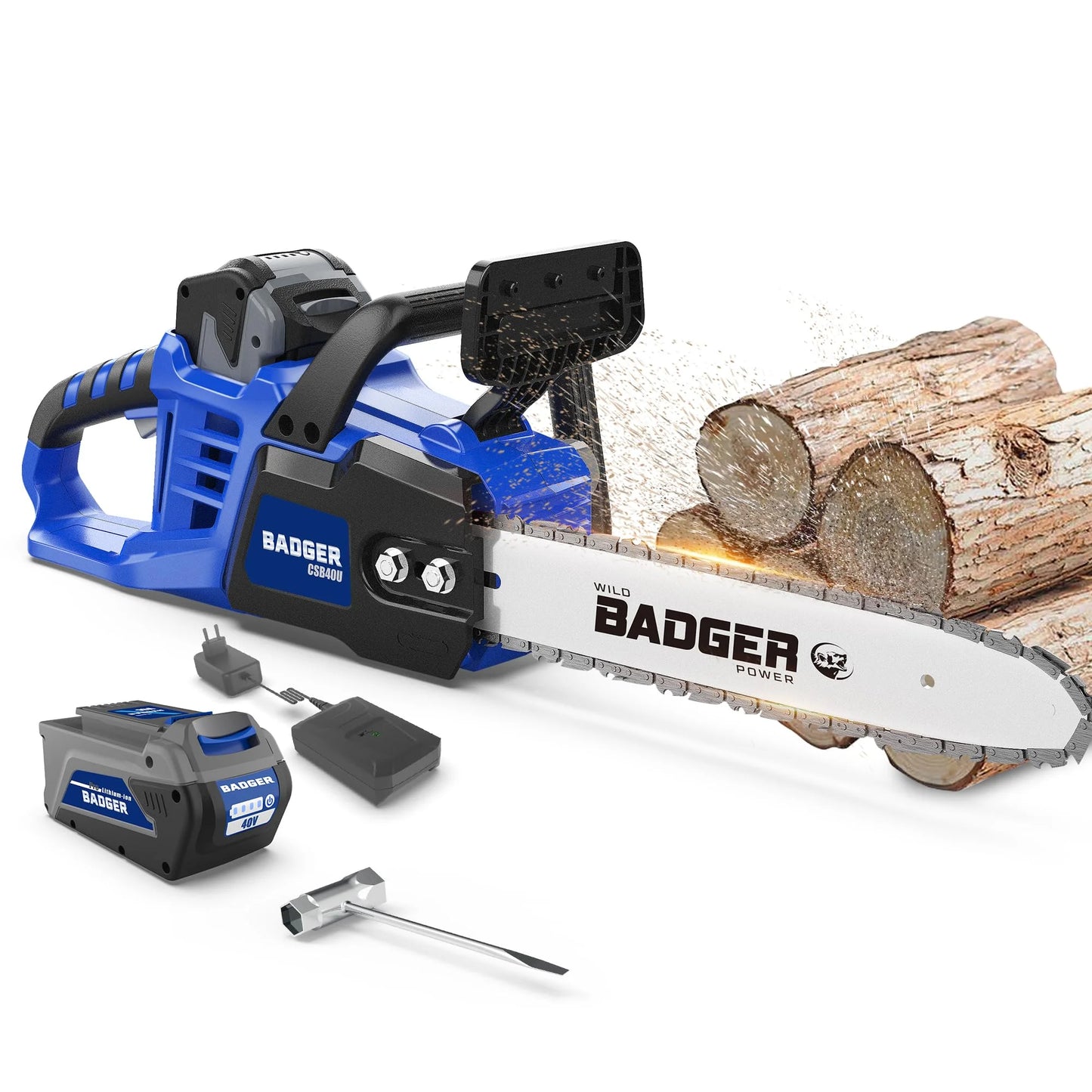 Cordless Electric Chainsaw 40V 16" Brushless - View 1
