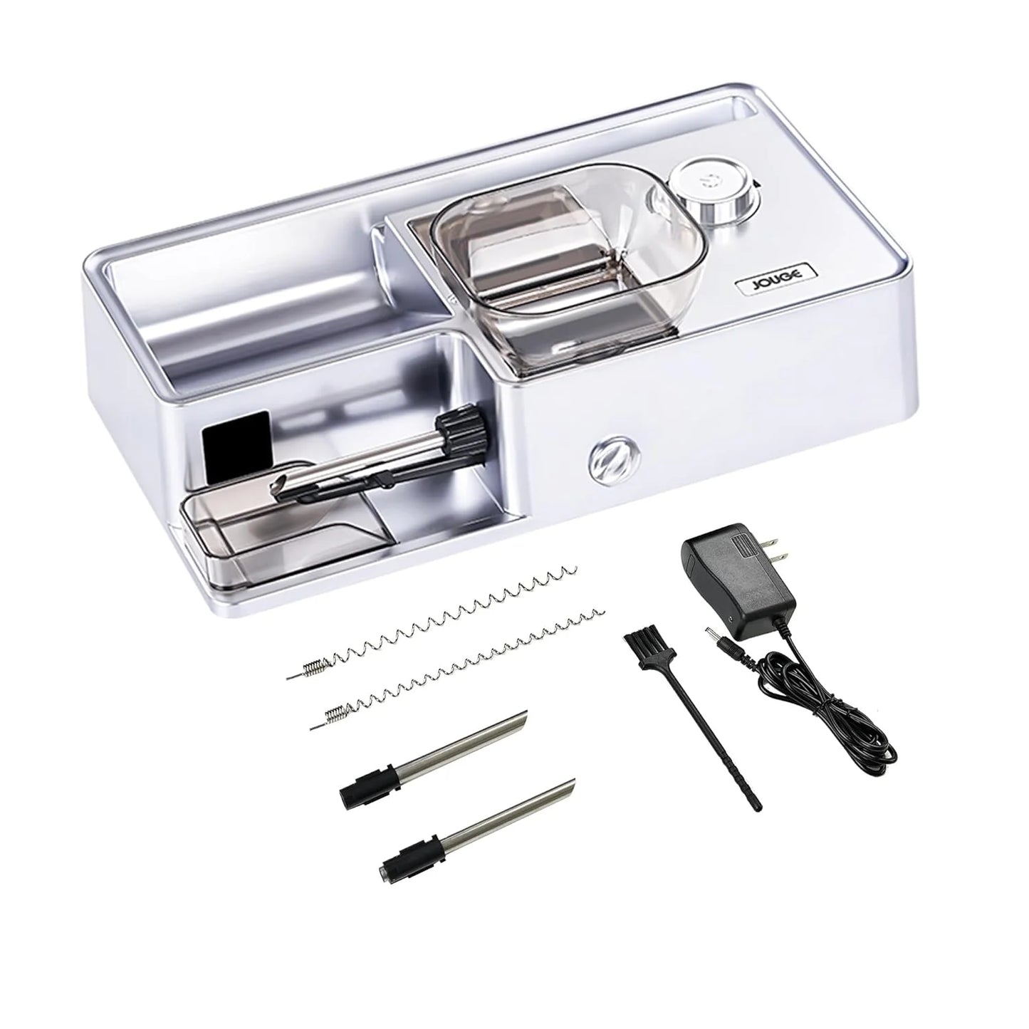 Silver Metal, Plastic Electric Cigarette Injector Machine Cigarette Rolling Machine Automatic Portable for Slim 100s/King/Regular Size Tubes (Silver), Good Condition condition - View 1