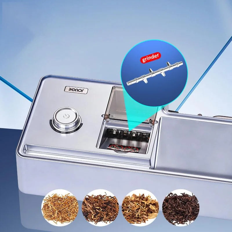 Silver Metal, Plastic Electric Cigarette Injector Machine Cigarette Rolling Machine Automatic Portable for Slim 100s/King/Regular Size Tubes (Silver), Good Condition condition - View 7