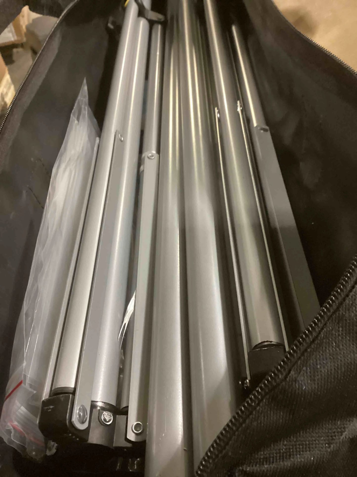 Silver Aluminum alloy EMART Backdrop Stand 10x7ft(WxH) Photo Studio Adjustable Background Stand Support Kit with 2 Crossbars, 8 Backdrop Clamps, 2 Sandbags and Carrying Bag for Parties Events Decoration -Silver, Good Condition condition - View 2