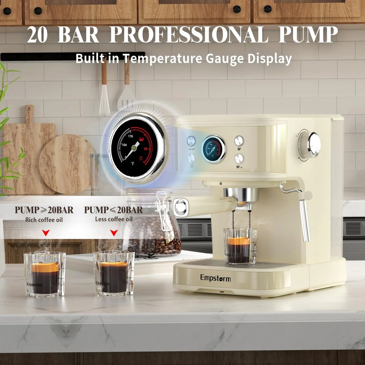 Professional 20 Bar Espresso Machine for Home Brewing - View 5