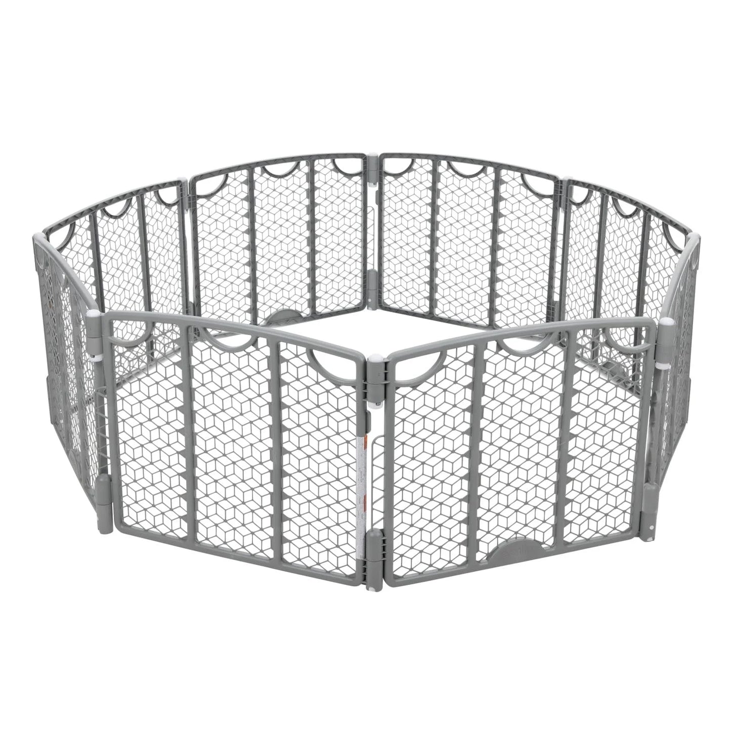 Cool Gray Plastic Evenflo Versatile Play Space Adjustable Play Area, Plastic, 8-Panel (Cool Gray), As Is condition - View 1