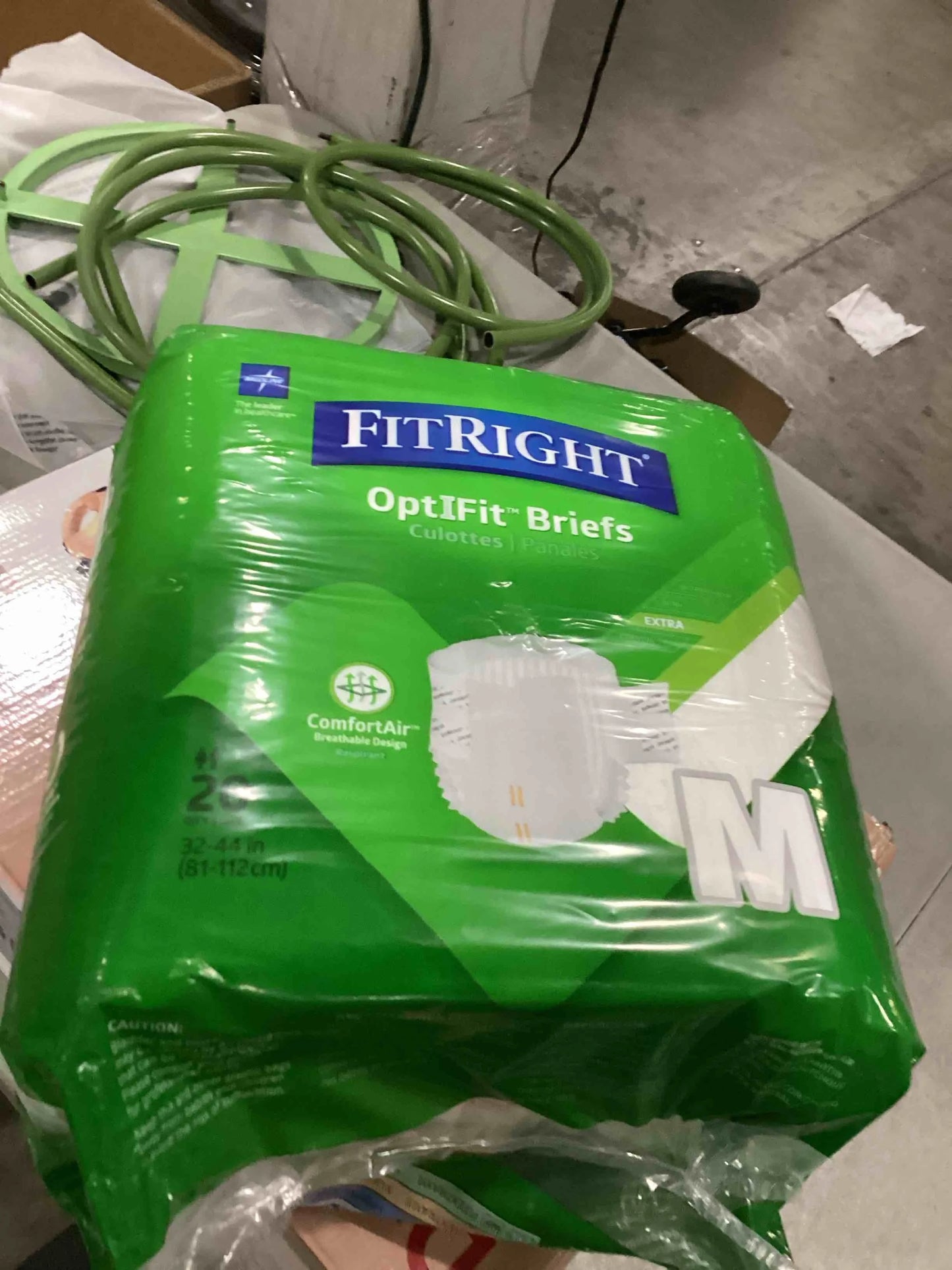 White Absorbent Core: Polymer FitRight OptiFit Extra Adult Briefs, Incontinence Diapers with Tabs, Moderate Absorbency, Medium, 32 to 44", 20 Count, Brand New condition - View 2